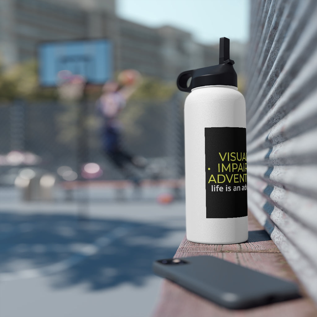 Stainless Steel Water Bottle, Standard Lid - visually impaired adventures