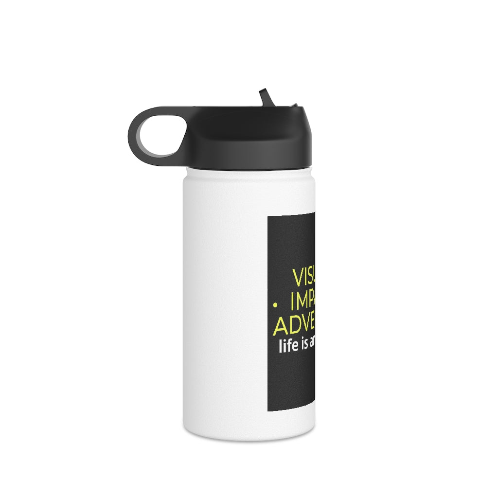 Stainless Steel Water Bottle, Standard Lid - visually impaired adventures