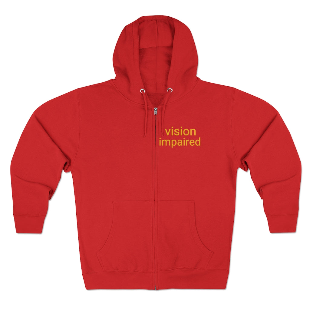 Unisex Premium Full Zip Hoodie - vision impaired