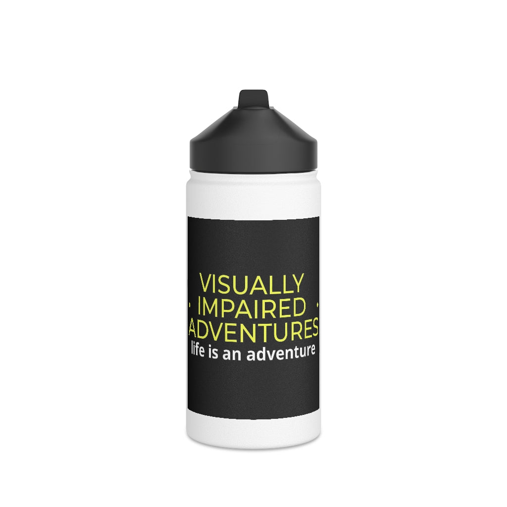 Stainless Steel Water Bottle, Standard Lid - visually impaired adventures