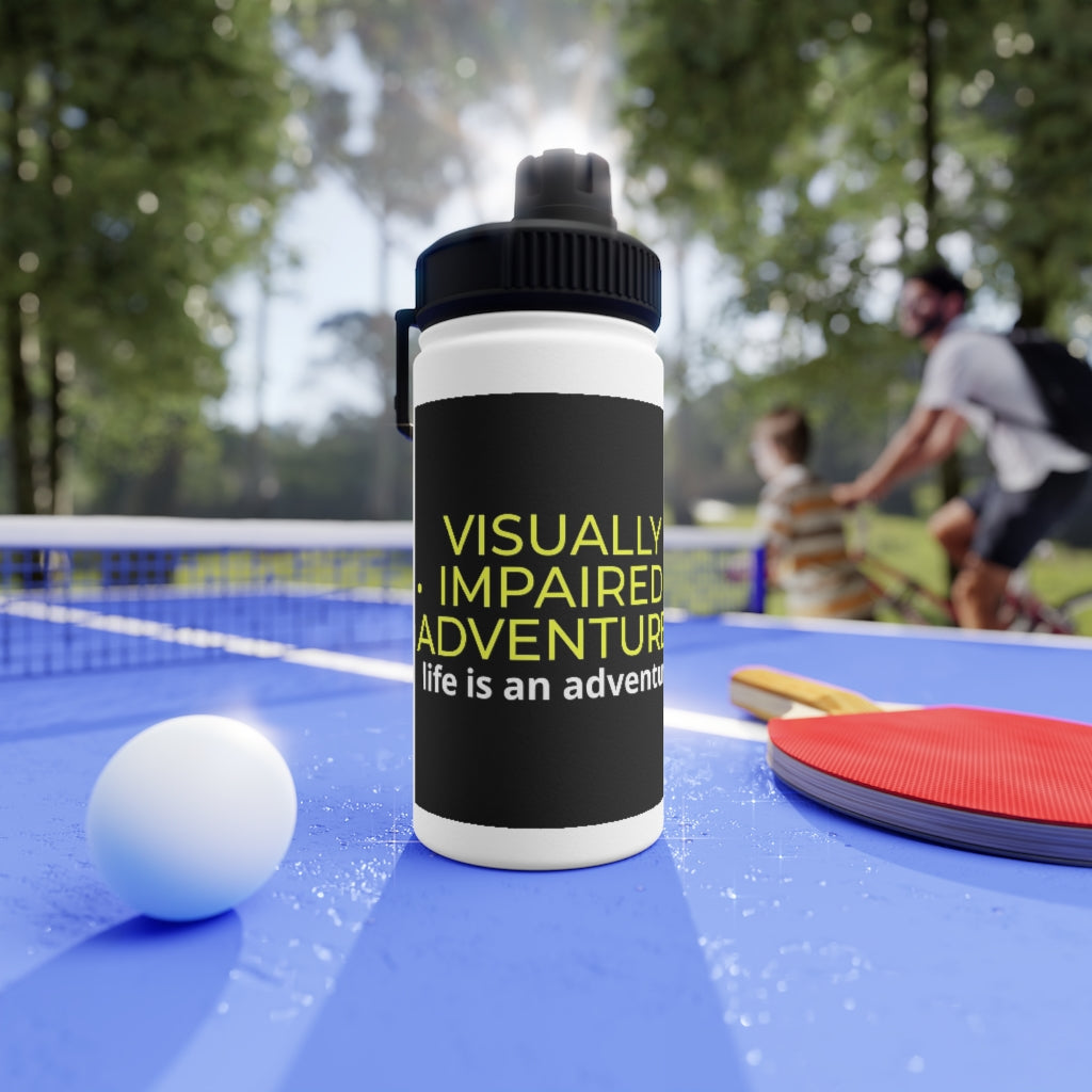 Stainless Steel Water Bottle, Sports Lid - visually impaired adventures