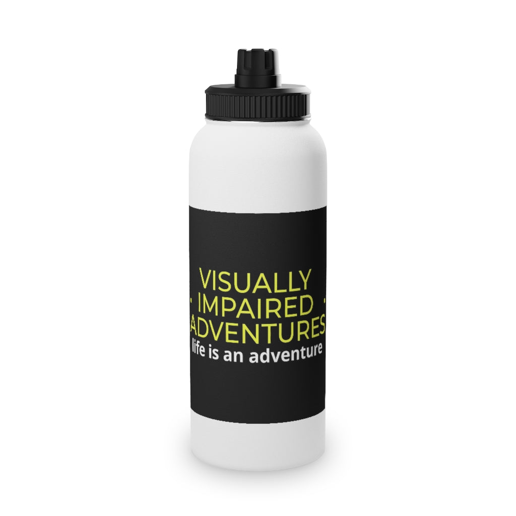 Stainless Steel Water Bottle, Sports Lid - visually impaired adventures