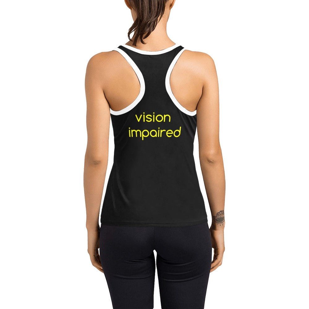 Women's Racerback Tank Top  - vision impaired