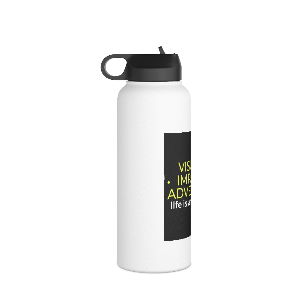 Stainless Steel Water Bottle, Standard Lid - visually impaired adventures