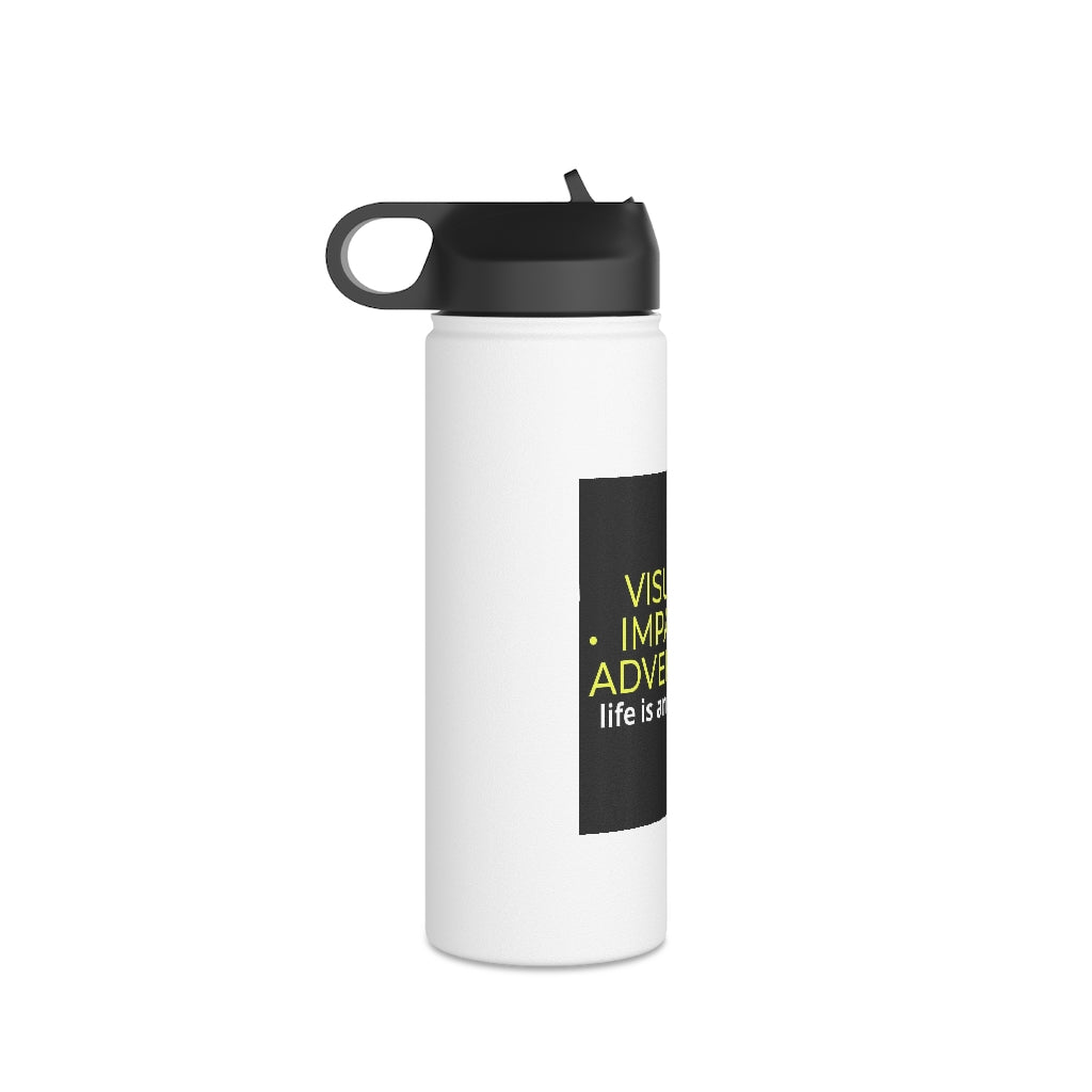 Stainless Steel Water Bottle, Standard Lid - visually impaired adventures