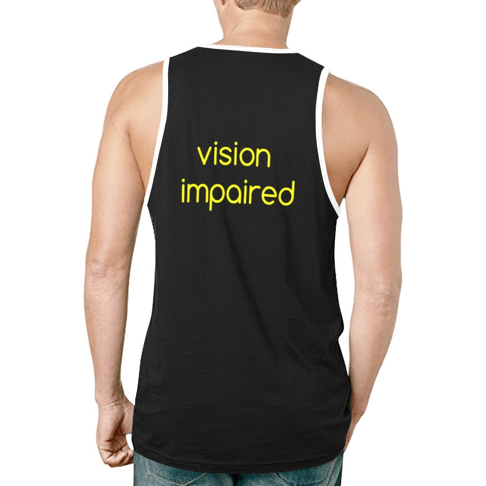 Men's All Over Print Tank Top - vision impaired