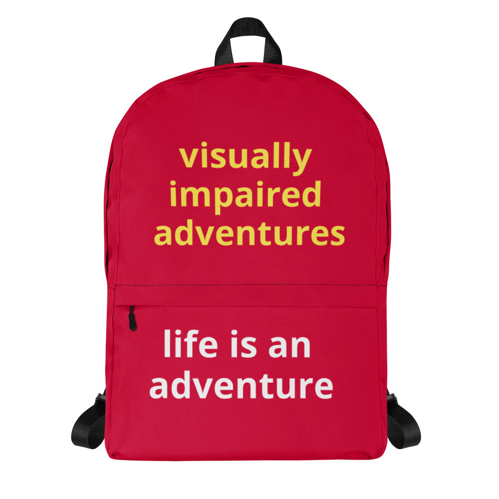 Backpack - visually impaired adventures(red)