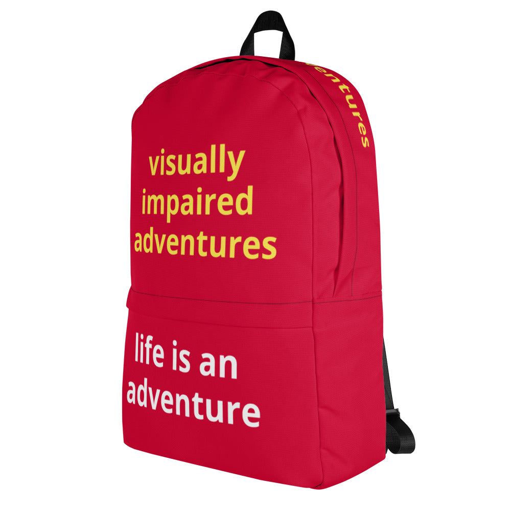 Backpack - visually impaired adventures(red)