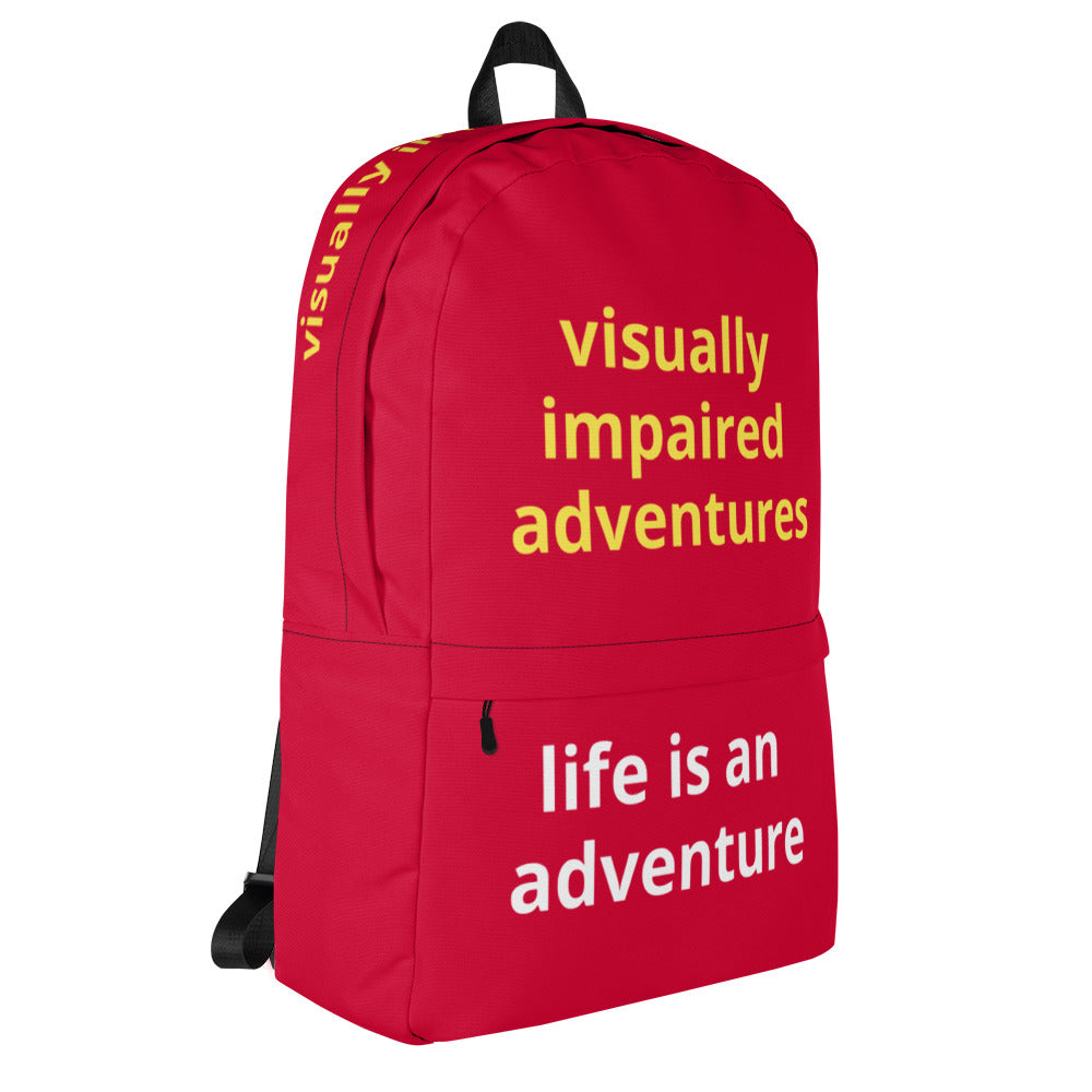 Backpack - visually impaired adventures(red)