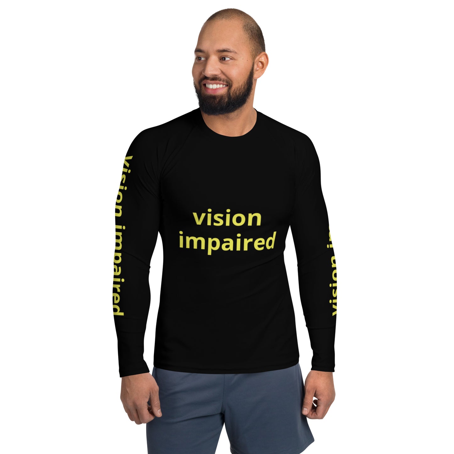 Men's Rash Guard - vision impaired