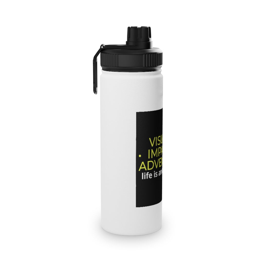 Stainless Steel Water Bottle, Sports Lid - visually impaired adventures