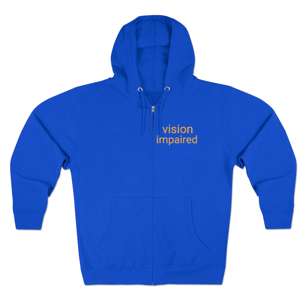 Unisex Premium Full Zip Hoodie - vision impaired