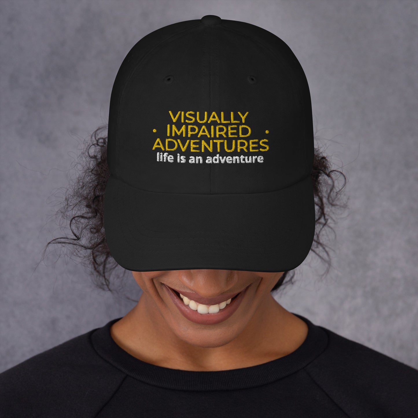 visually impaired adventures rounded cap