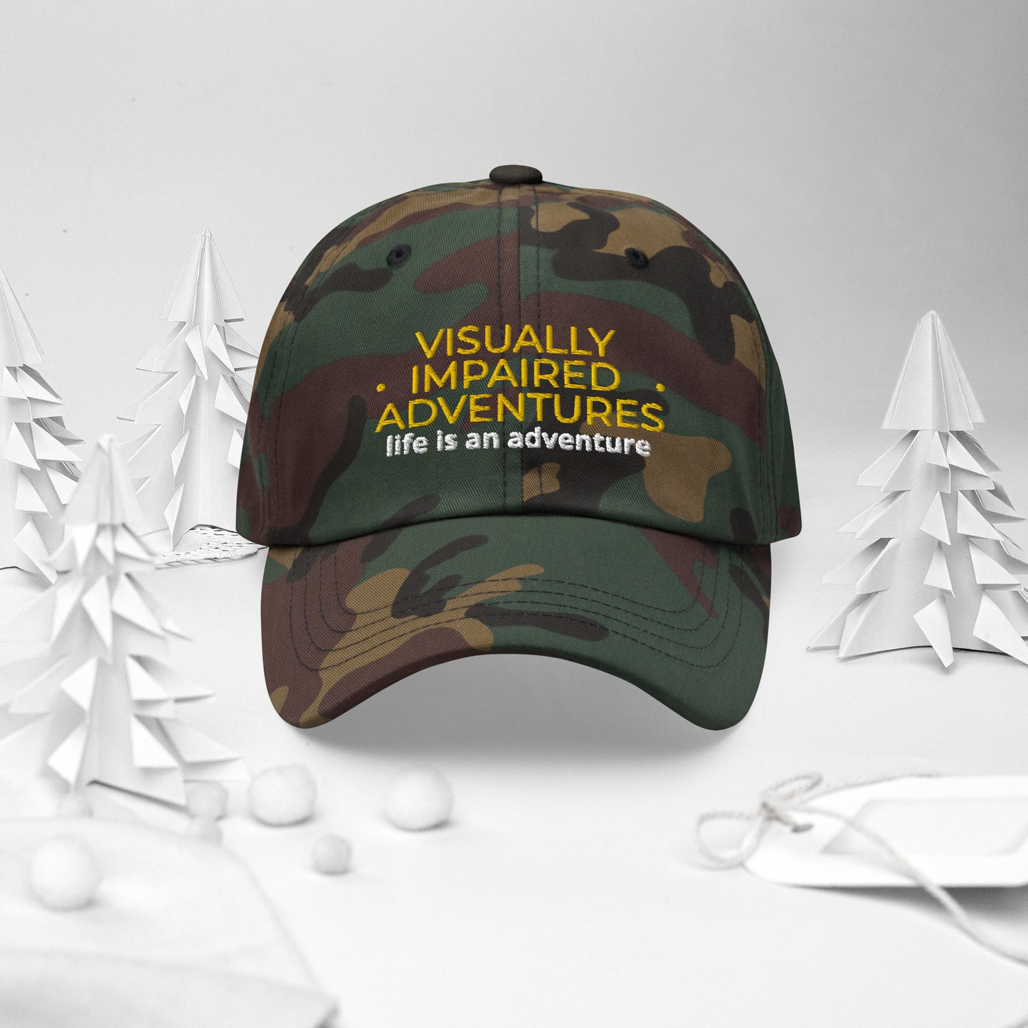 visually impaired adventures rounded cap