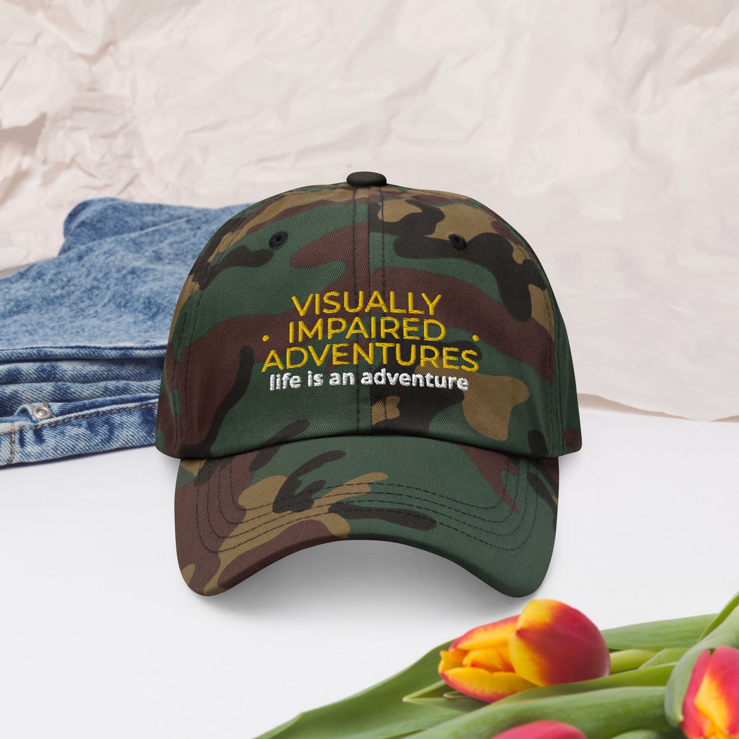 visually impaired adventures rounded cap