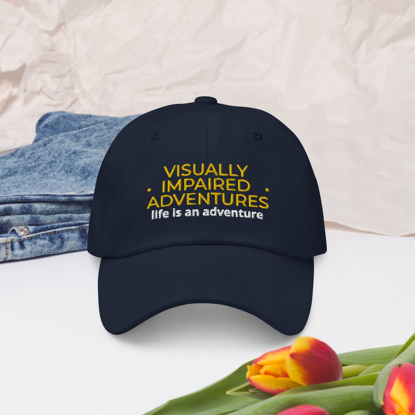 visually impaired adventures rounded cap