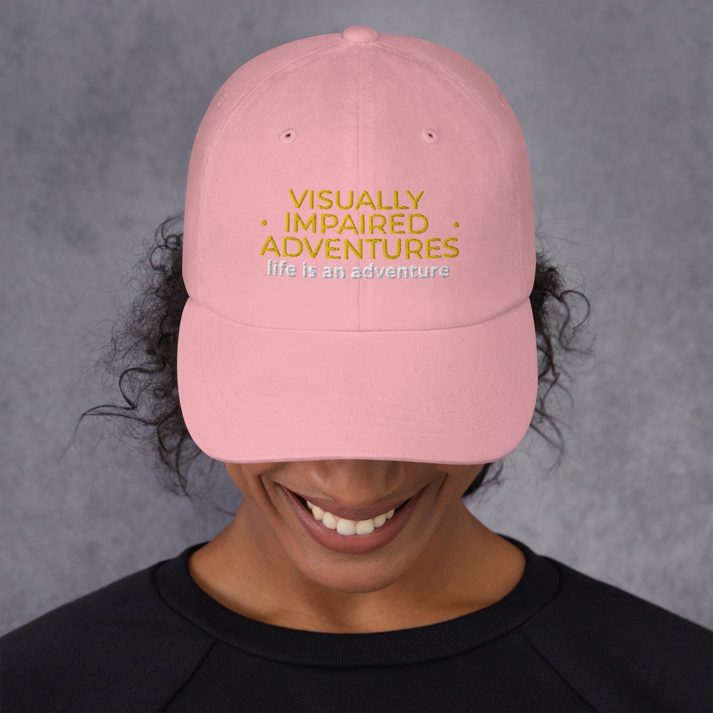 visually impaired adventures rounded cap