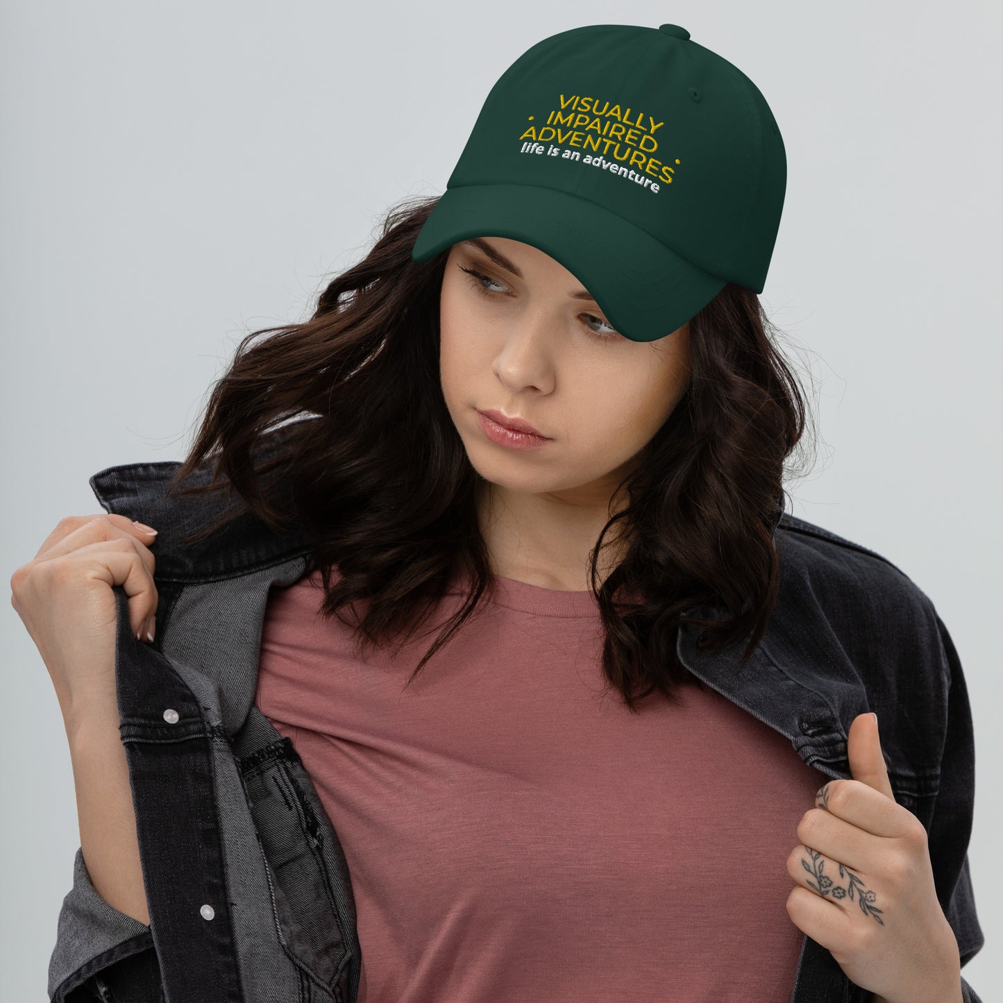 visually impaired adventures rounded cap