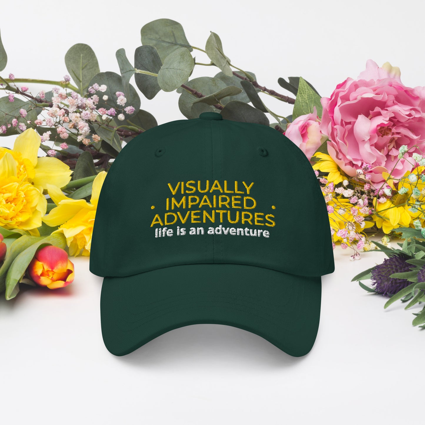 visually impaired adventures rounded cap