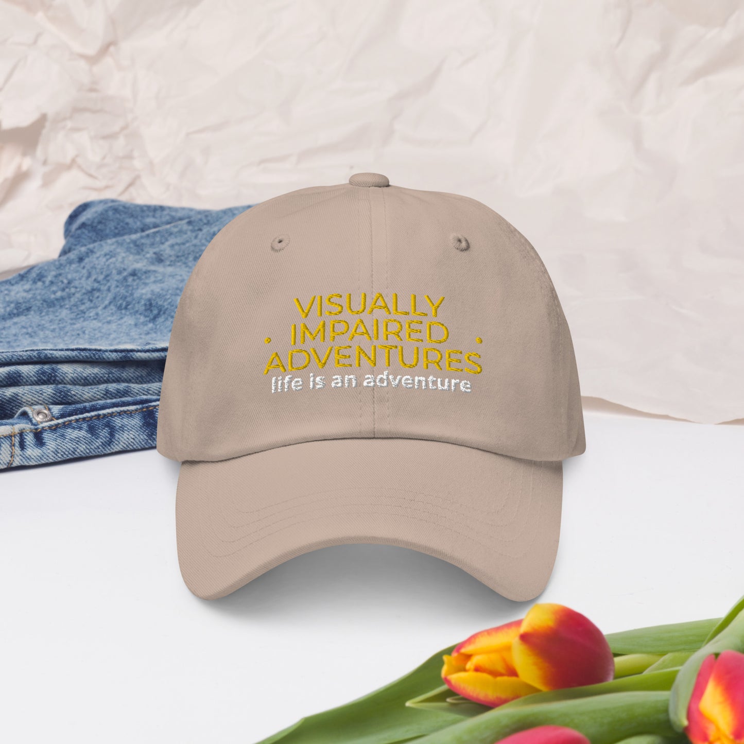 visually impaired adventures rounded cap