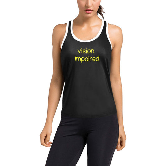 Women's Racerback Tank Top  - vision impaired