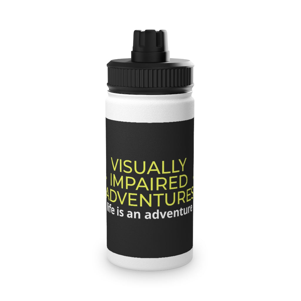 Stainless Steel Water Bottle, Sports Lid - visually impaired adventures