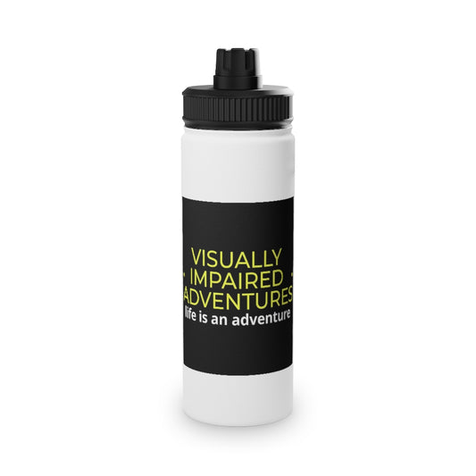 Stainless Steel Water Bottle, Sports Lid - visually impaired adventures