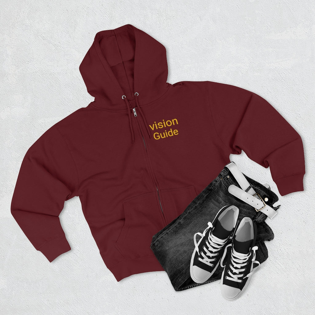 Unisex Premium Full Zip Hoodie -vision guide