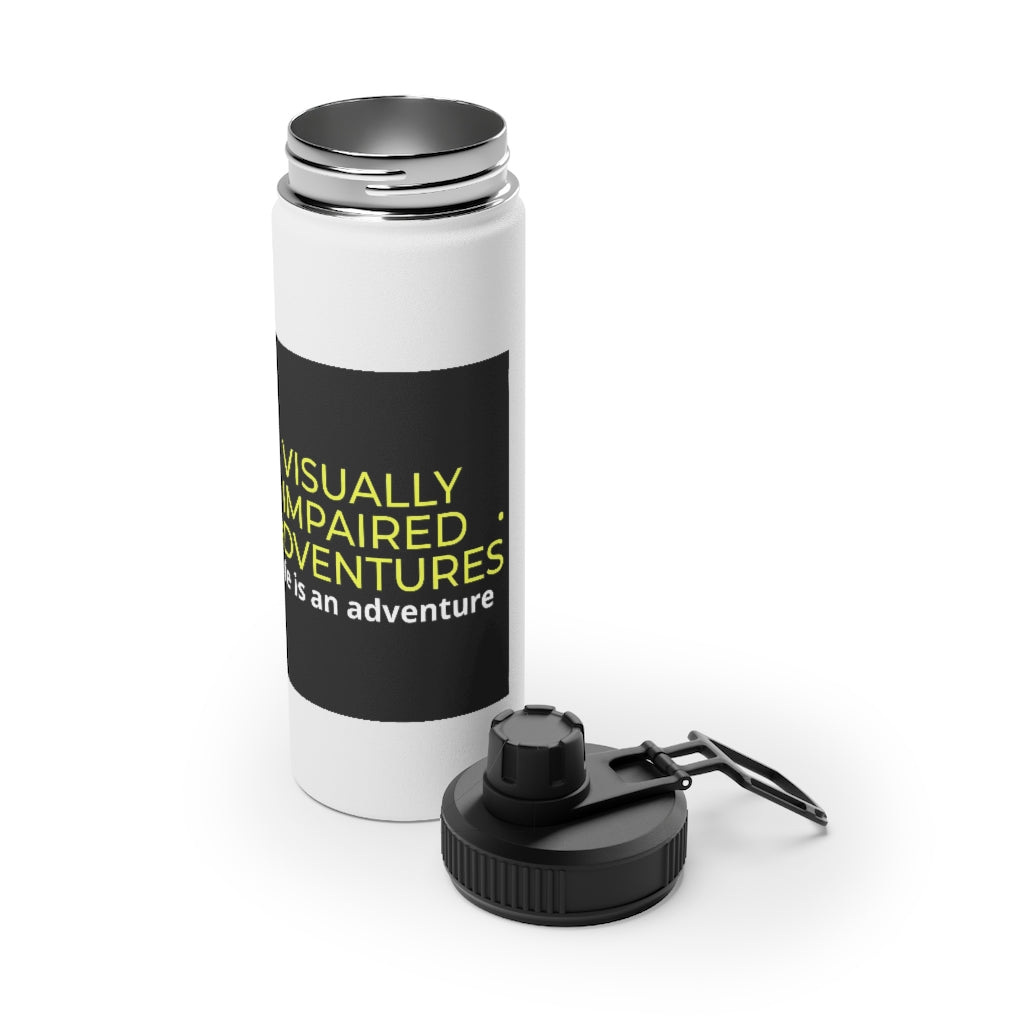 Stainless Steel Water Bottle, Sports Lid - visually impaired adventures