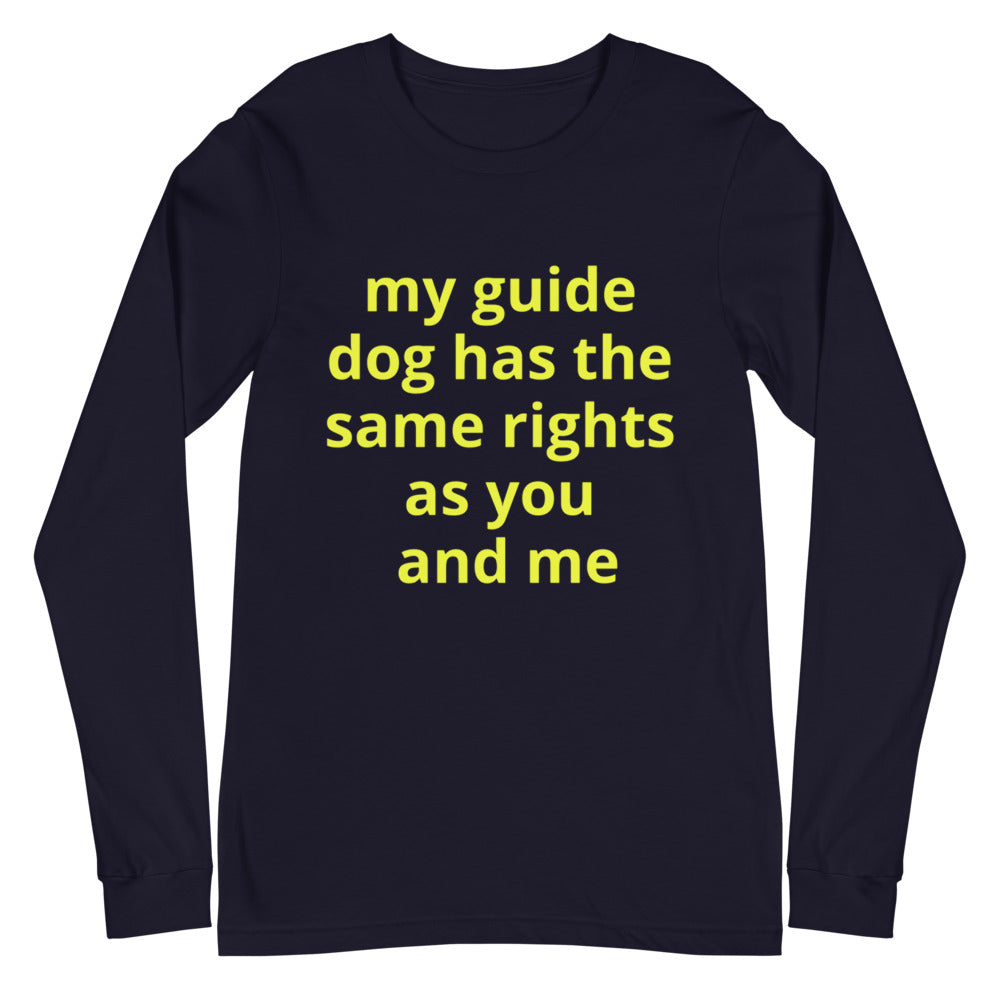 Unisex Long Sleeve Tee - guide dog